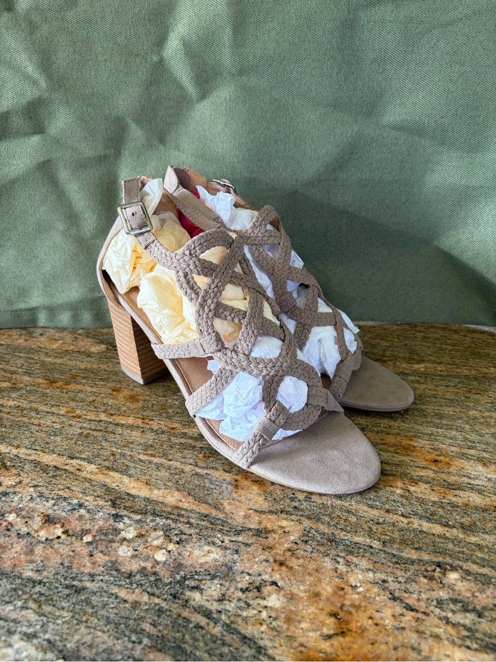 Report Strappy Block Heel Sandals - Taupe Women’s Size 9